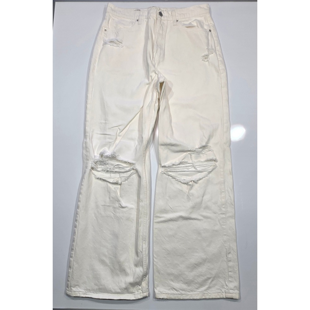 Arizona‎ Jean Co Highest Rise Skater Jeans White Distressed Womens Size 13